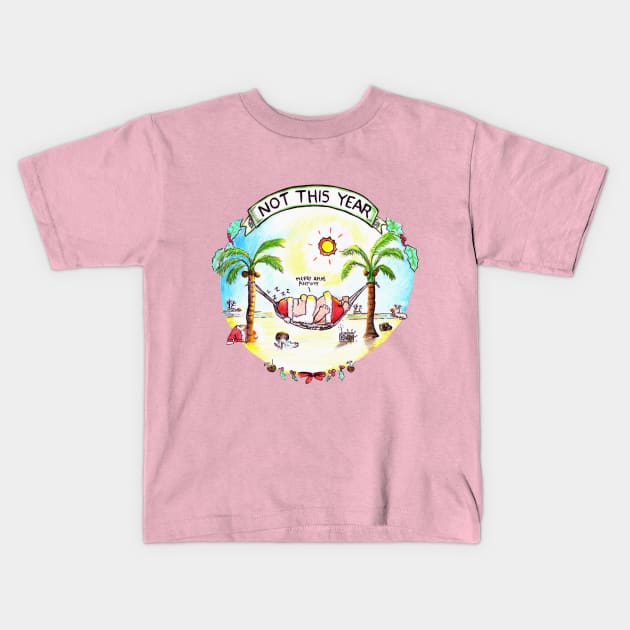 Santa´s Vacation Christmas Design Kids T-Shirt by Producer